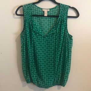 Green and White shirt